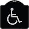 Signmission Large Handicapped Symbol Heavy-Gauge Aluminum Architectural Sign, 18" x 18", BS-1818-23889 A-DES-BS-1818-23889 - alternate 1